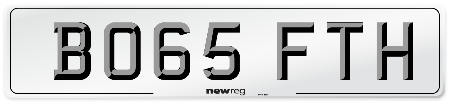 BO65 FTH Number Plate from New Reg